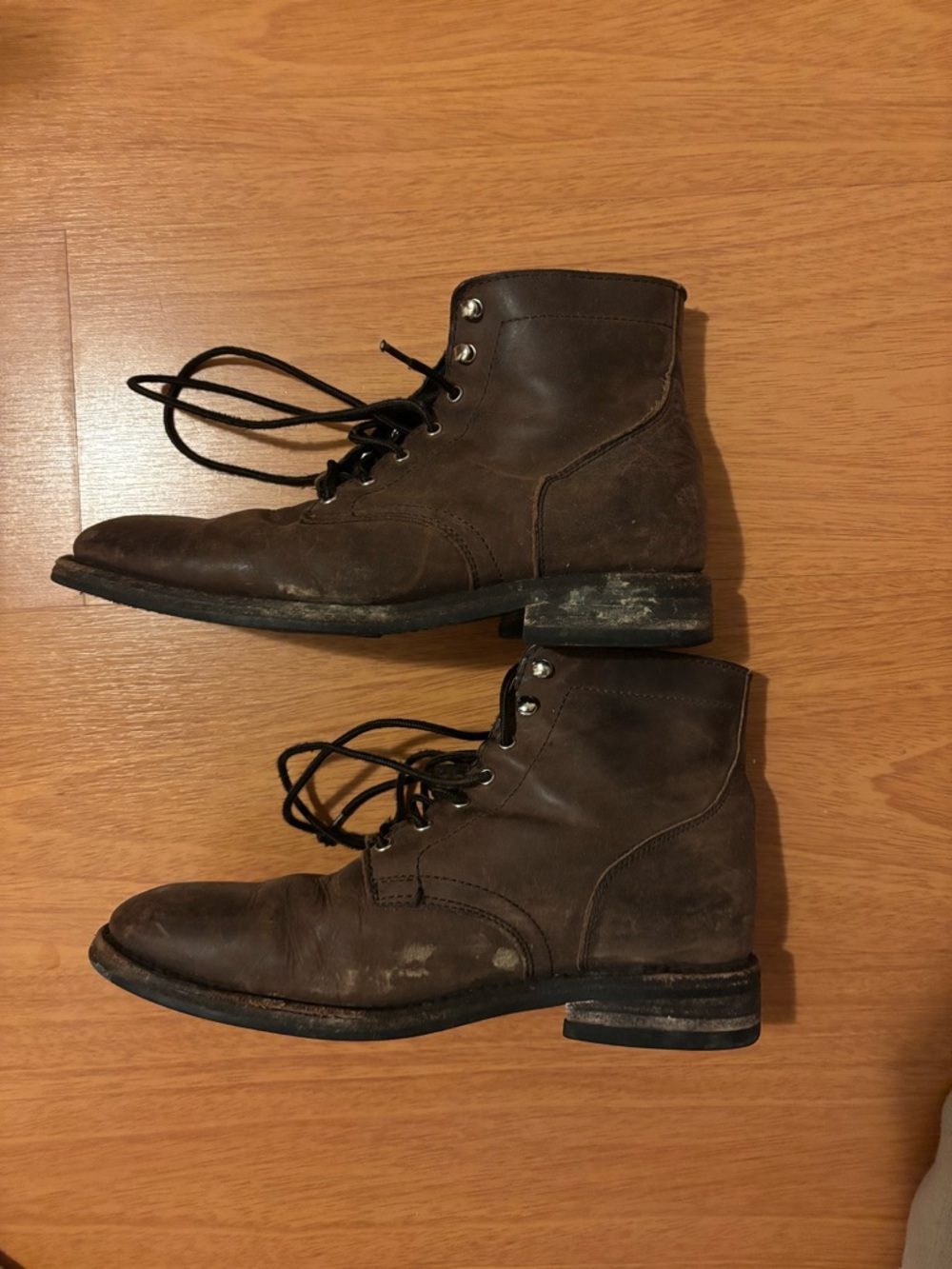 Men's Thursday El Presidente Brown Leather Lace-Up Boots